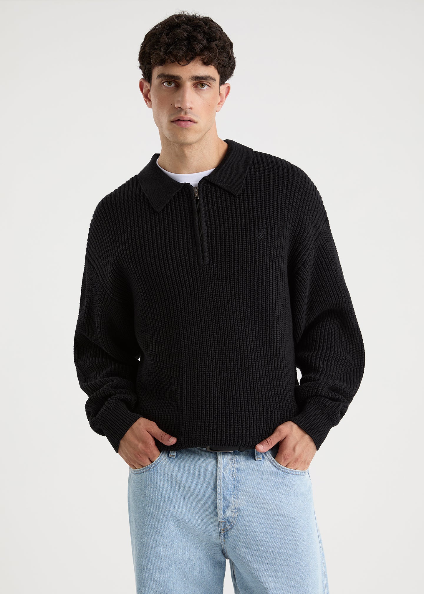 Lisandro 1/4 Zip Top - Black