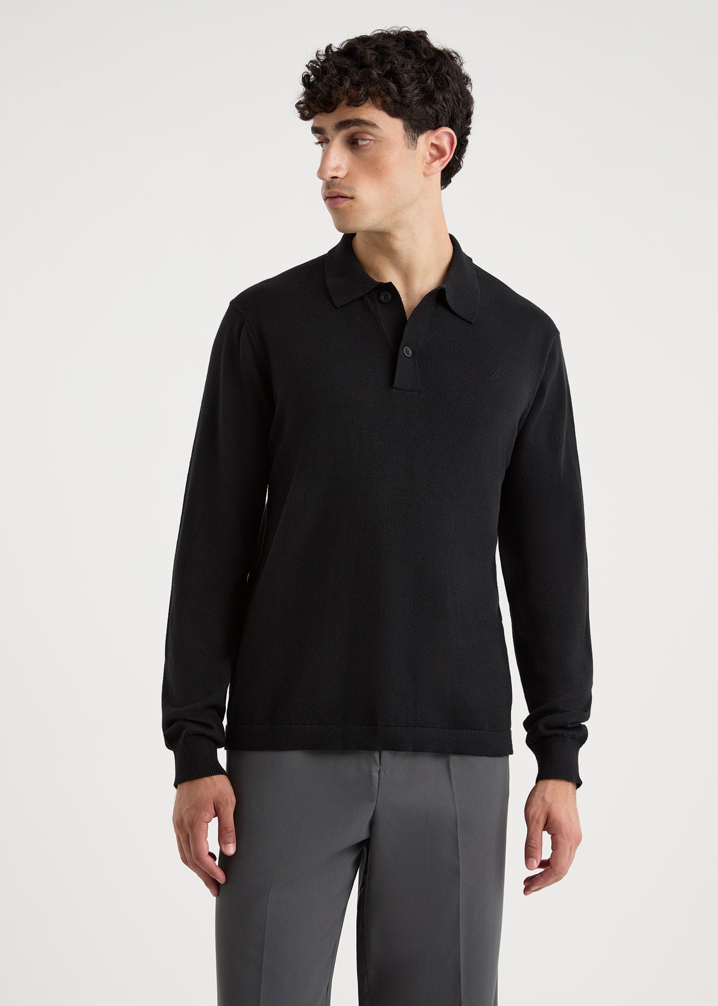 Octavio LS Polo Shirt - Black