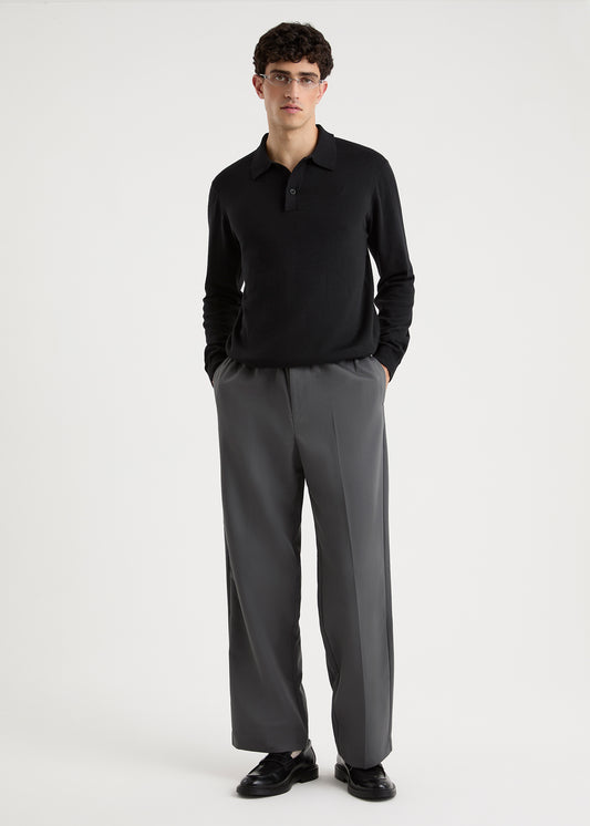 Octavio LS Polo Shirt - Black