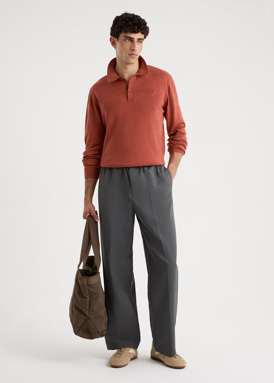 Octavio LS Polo Shirt - Terracotta