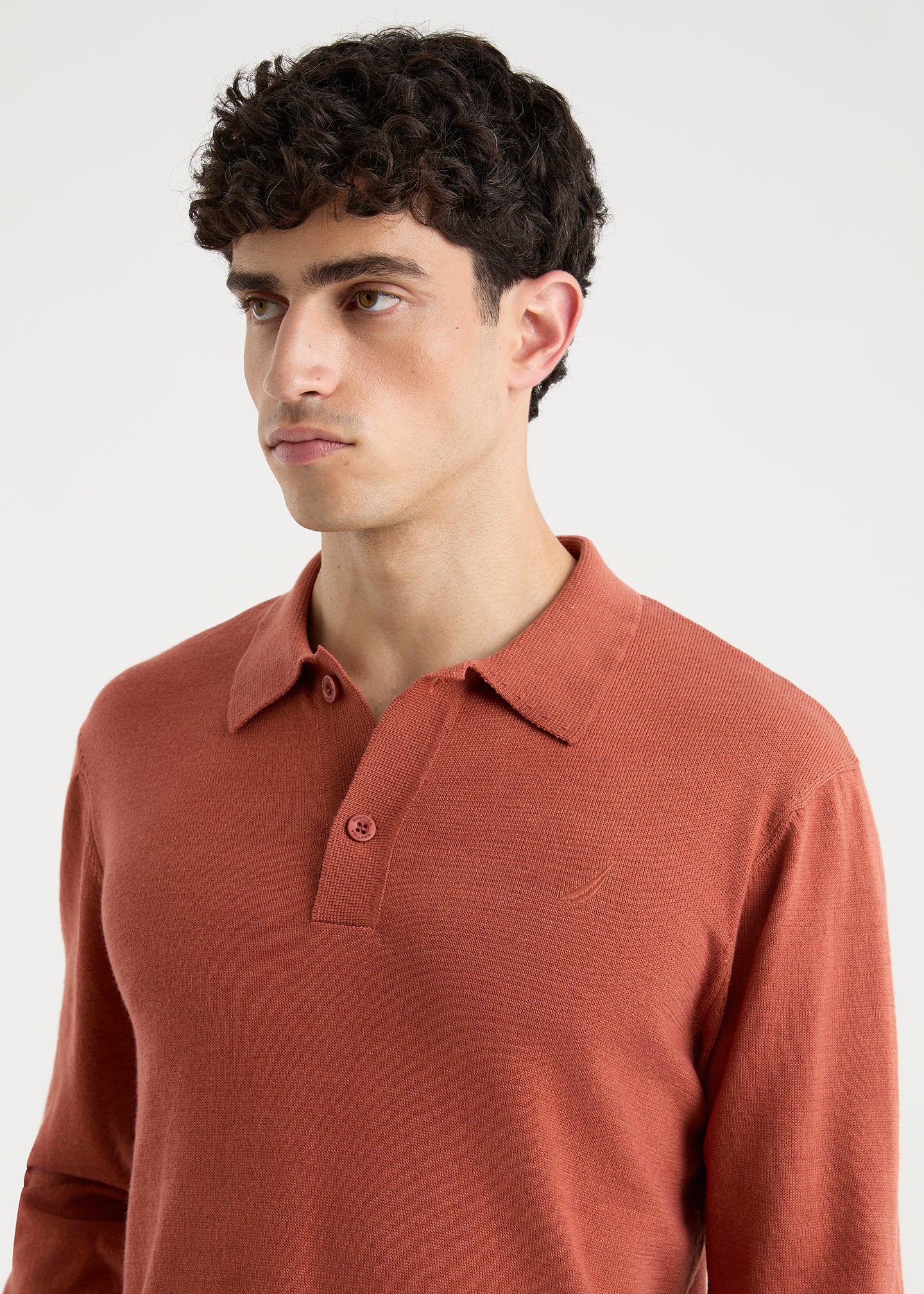 Octavio LS Polo Shirt - Terracotta