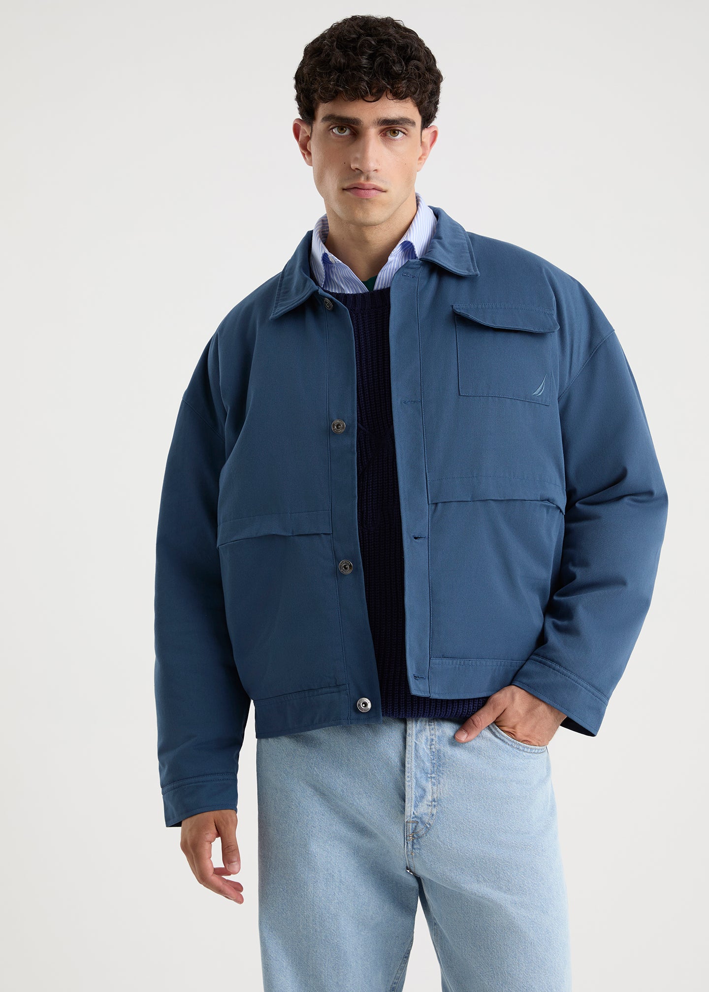 Ozzy Padded Jacket - Washed Denim