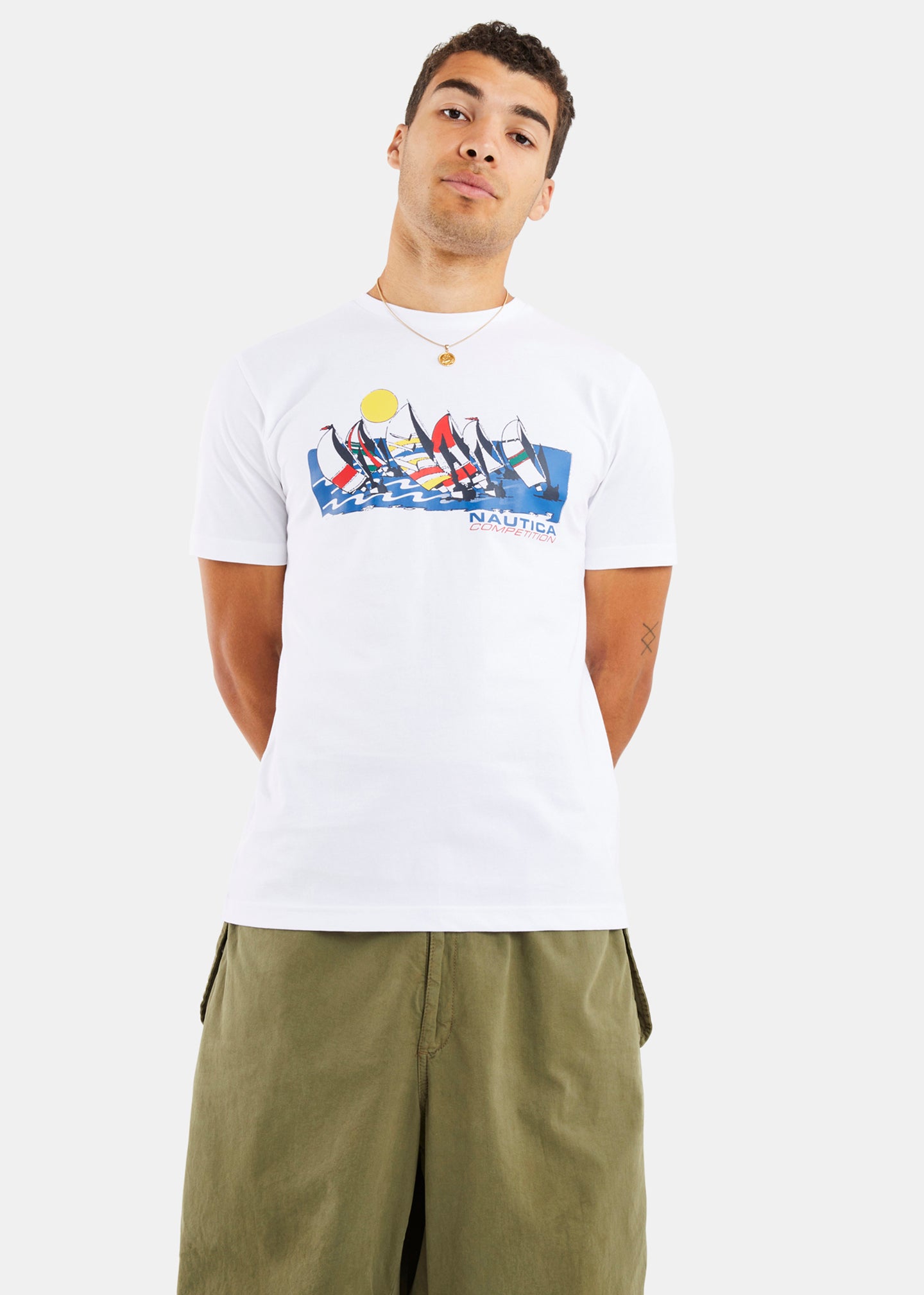 Nautica Competition Aland T-Shirt - White - Front