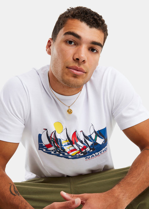 Nautica Competition Aland T-Shirt - White - Detail