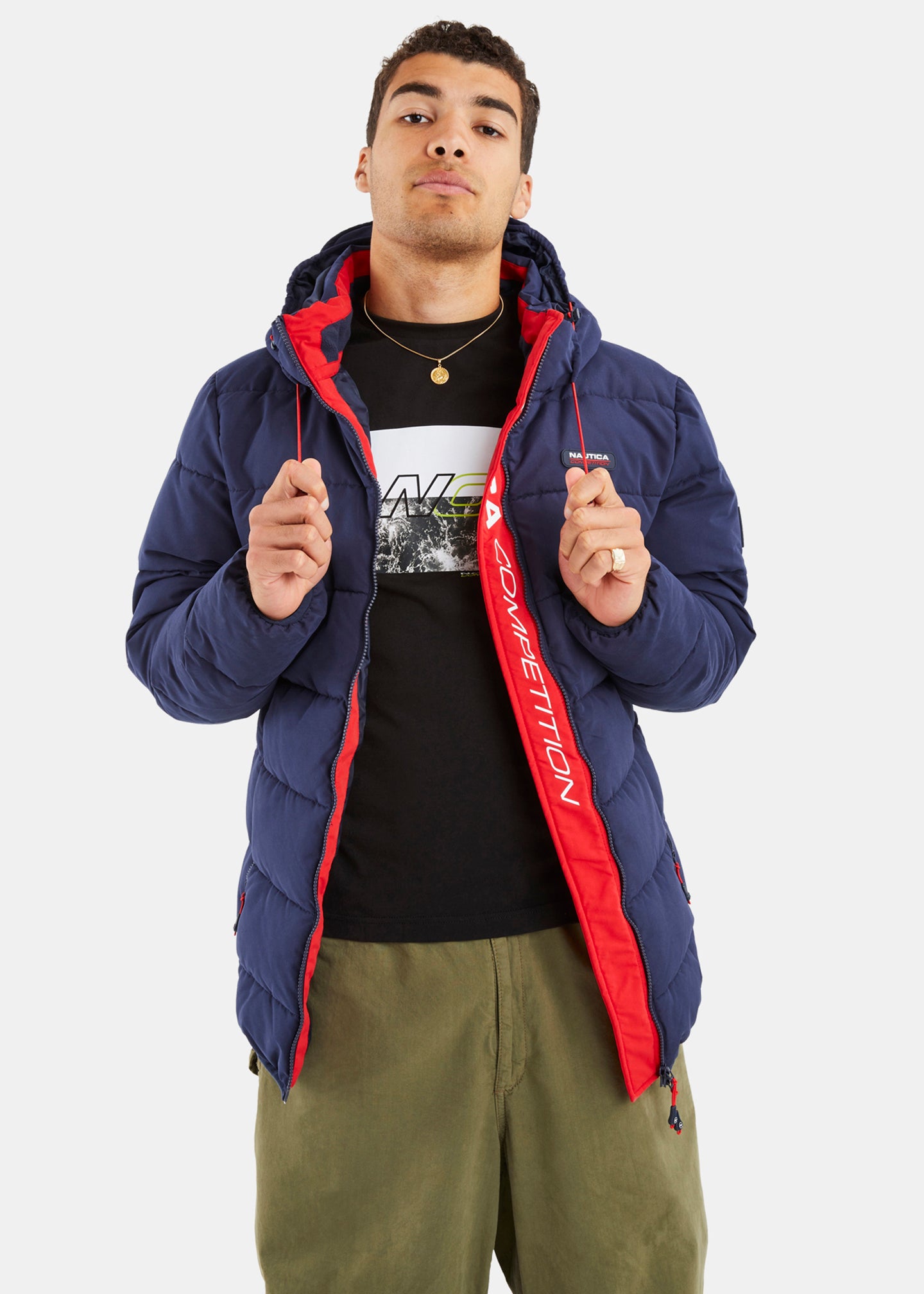 Nautica  Competition Barbuda Padded Jacket - Dark Navy - Front