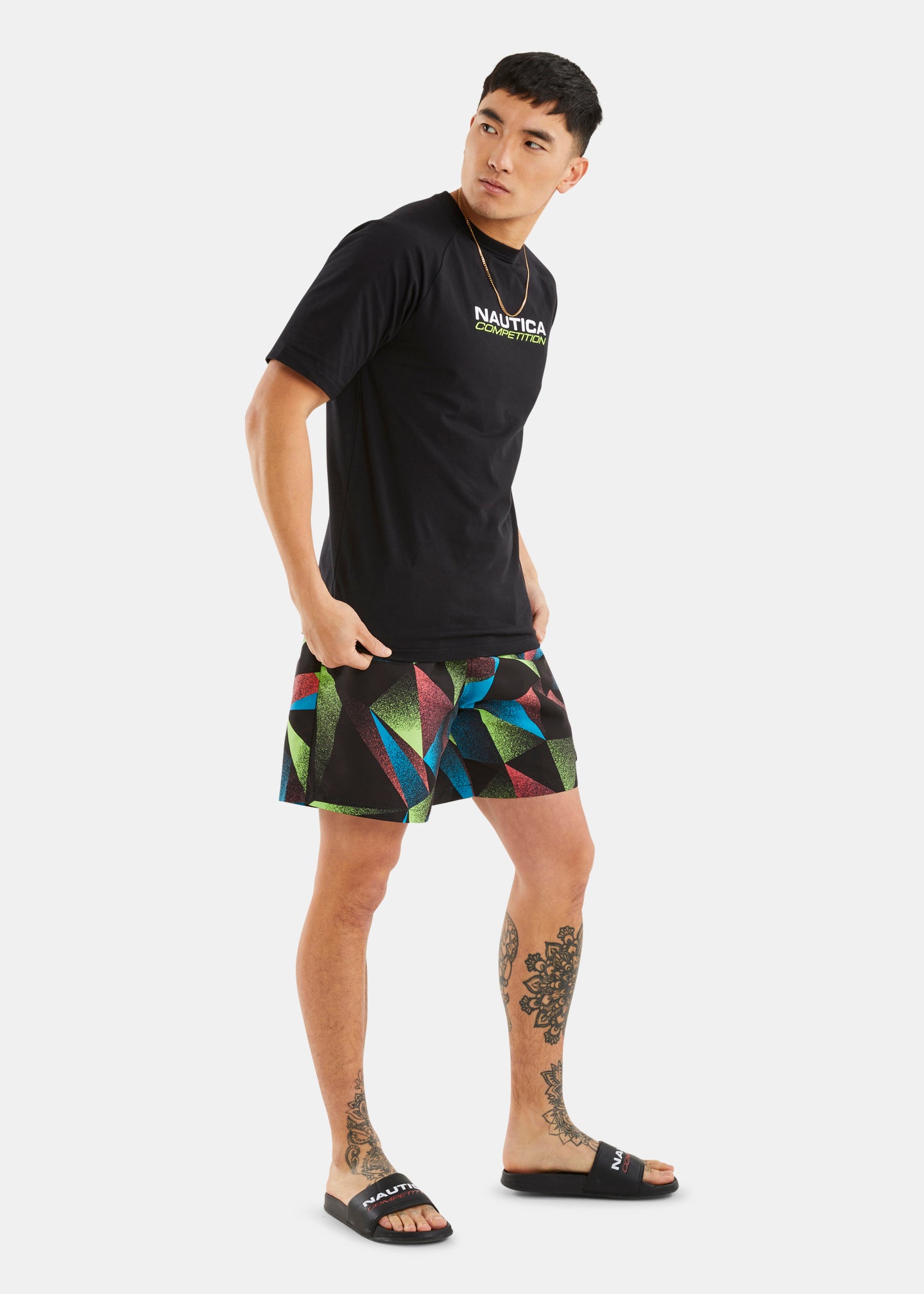 Nautica Competition Sunda 4" Swim Short - Multi - Full Body