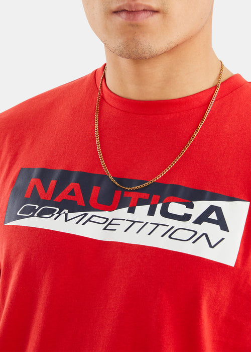 Nautica Competition Baffin T-Shirt - True Red - Detail