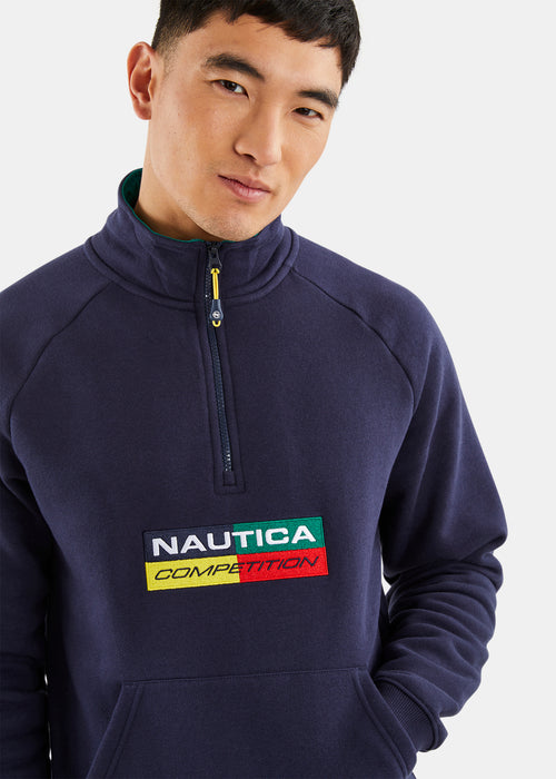 Nautica Competition Lakeba 1/4 Zip Top - Dark Navy - Detail