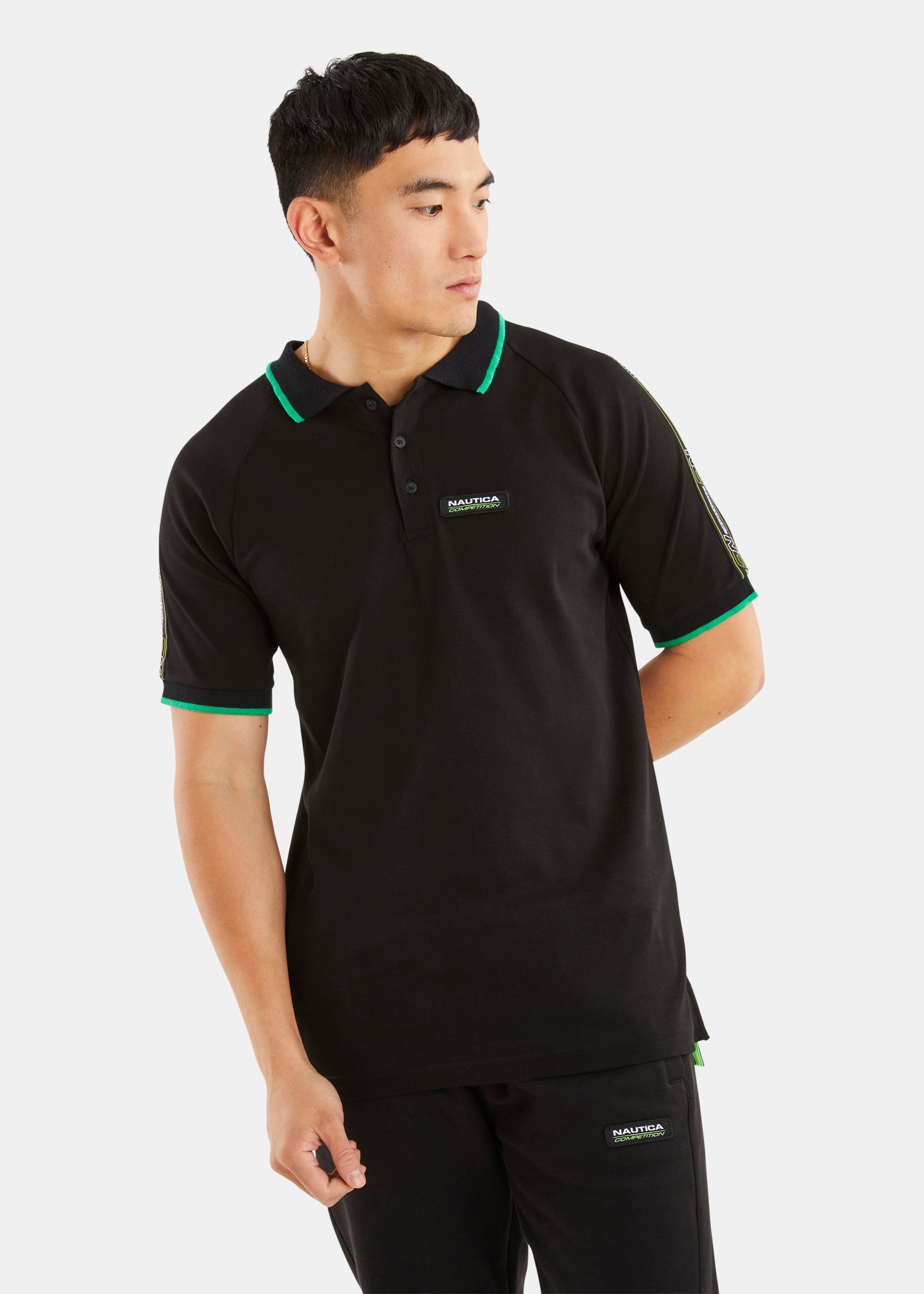 Nautica Competition Batu Polo Shirt - Black - Front