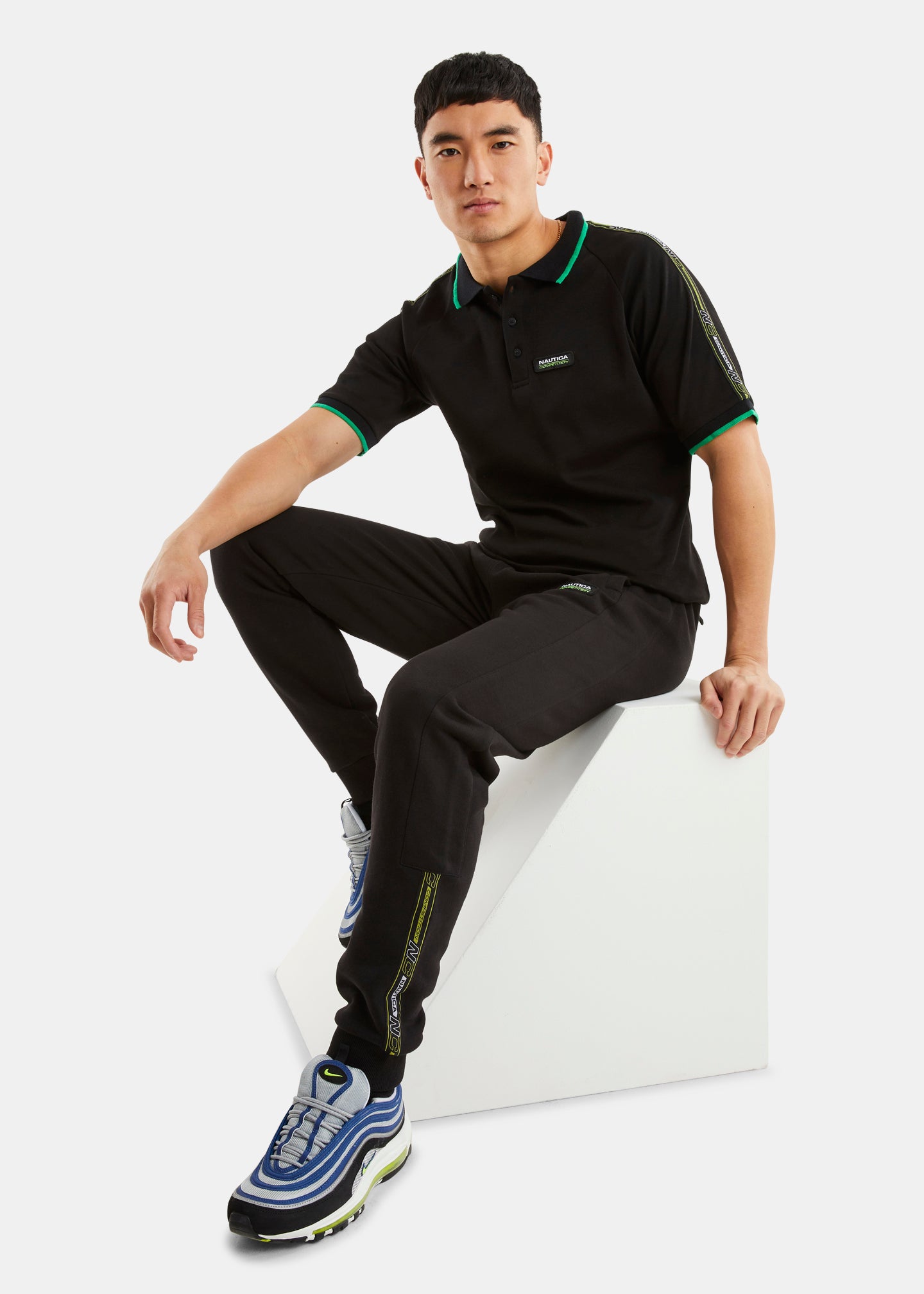 Nautica Competition Batu Polo Shirt - Black - Full Body