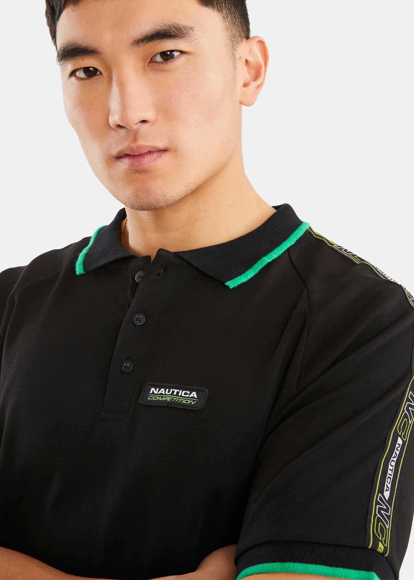 Nautica Competition Batu Polo Shirt - Black - Detail