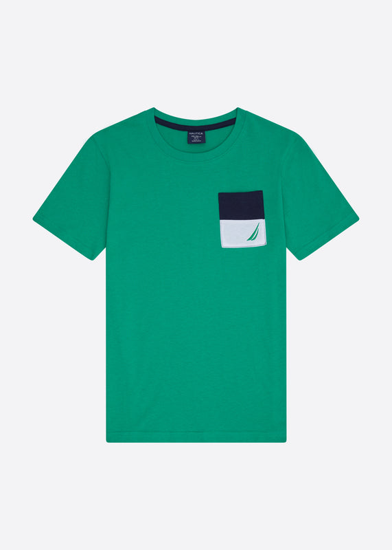 Nautica Junior Bryce T-Shirt - Green - Front