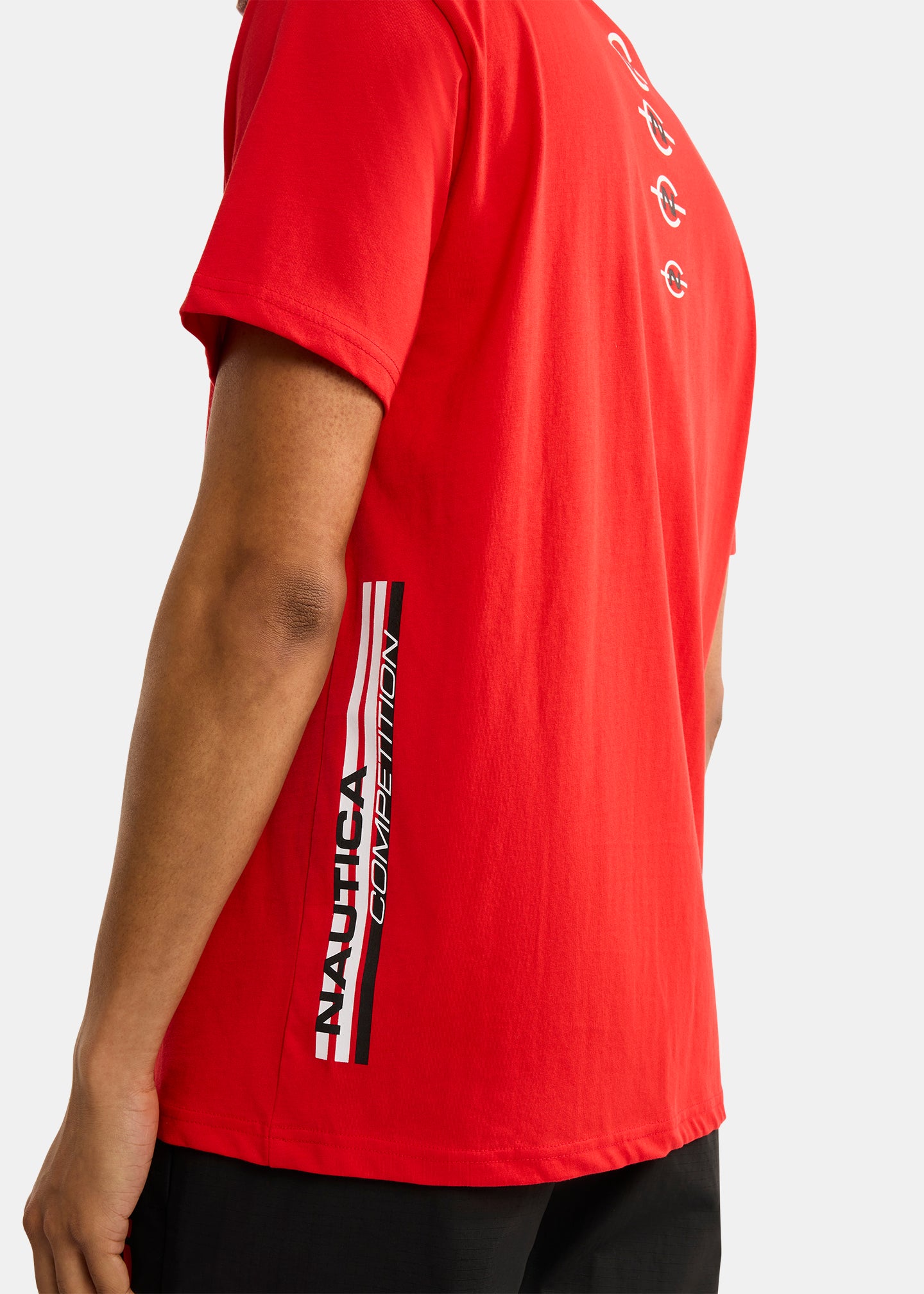 Nautica Competition Cork T-Shirt-Red-Side Detail