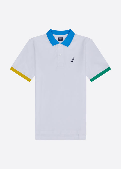 Nautica Junior Jacob Polo Shirt - White - Front