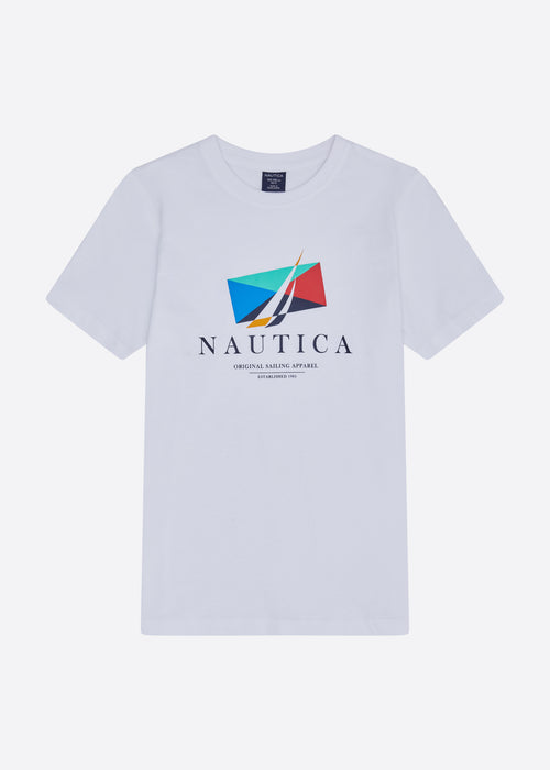 Nautica Junior Brandon T-Shirt - White - Front