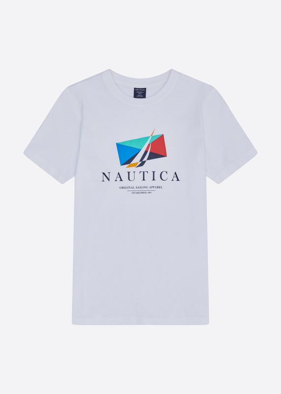 Nautica Junior Brandon T-Shirt - White - Front