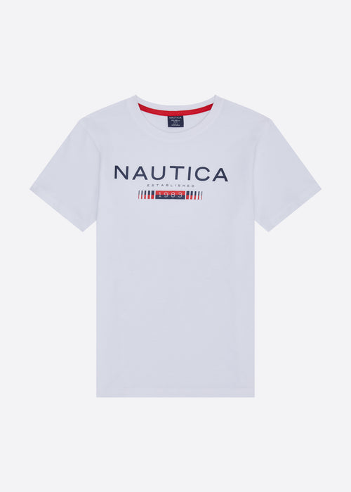 Nautica Junior Dallas T-Shirt - White - Front