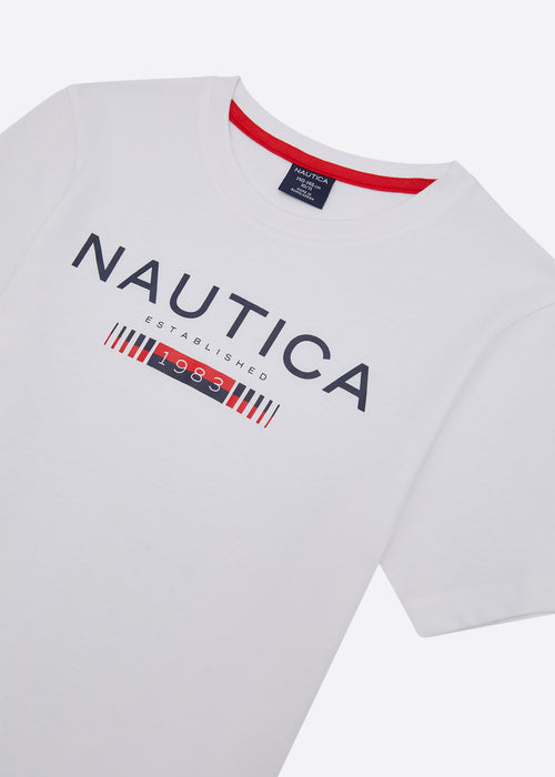 Nautica Junior Dallas T-Shirt - White - Detail
