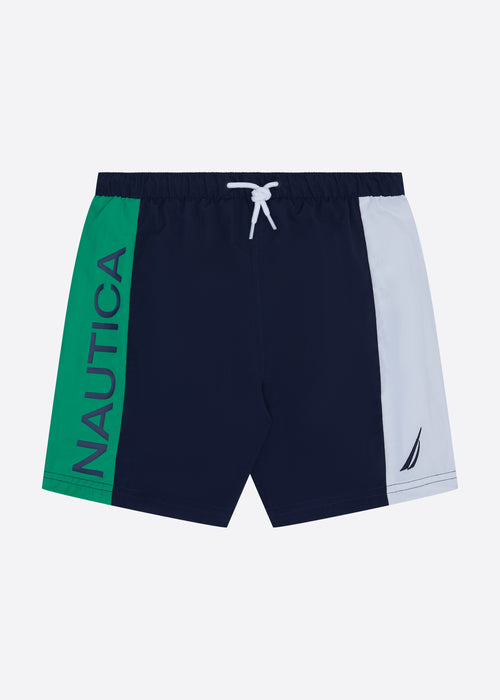 Nautica Junior Javon Swim Short - Blue - Front