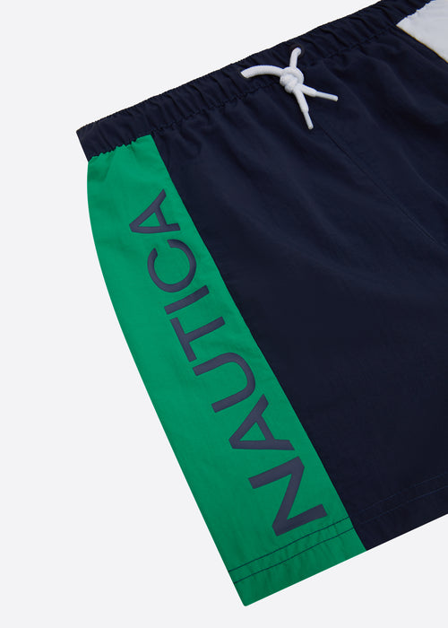 Nautica Junior Javon Swim Short - Blue - Detail