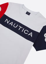 Load image into Gallery viewer, Nautica Junior Malik T-Shirt - White - Detail