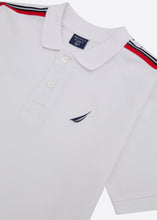 Load image into Gallery viewer, Nautica Junior Soloman Polo Shirt - White - Detail