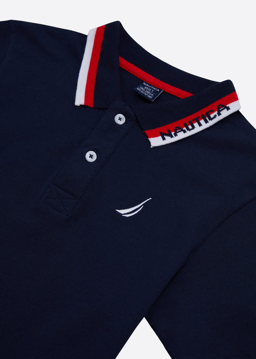 Nautica Ekiel Polo Shirt Junior - Dark Navy - Detail