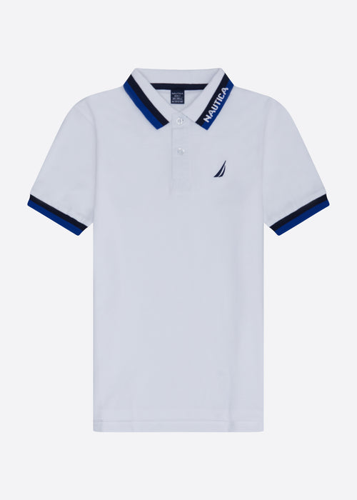 Nautica Ekiel Polo Shirt Junior - White - Front