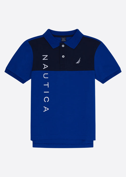 Nautica Ewan Polo Shirt Junior - Cobalt - Front