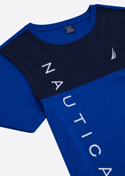 Nautica Farley T-Shirt Junior - Cobalt - Detail