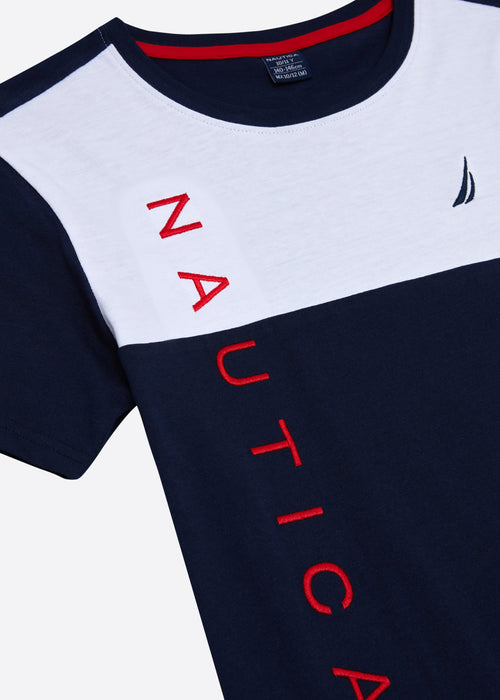 Nautica Farley T-Shirt Junior - Dark Navy - Detail