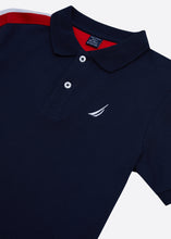 Load image into Gallery viewer, Nautica Hopper Polo Shirt Junior - Dark Navy - Detail