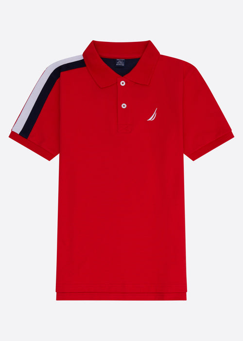 Nautica Hopper Polo Shirt Junior - True Red - Front