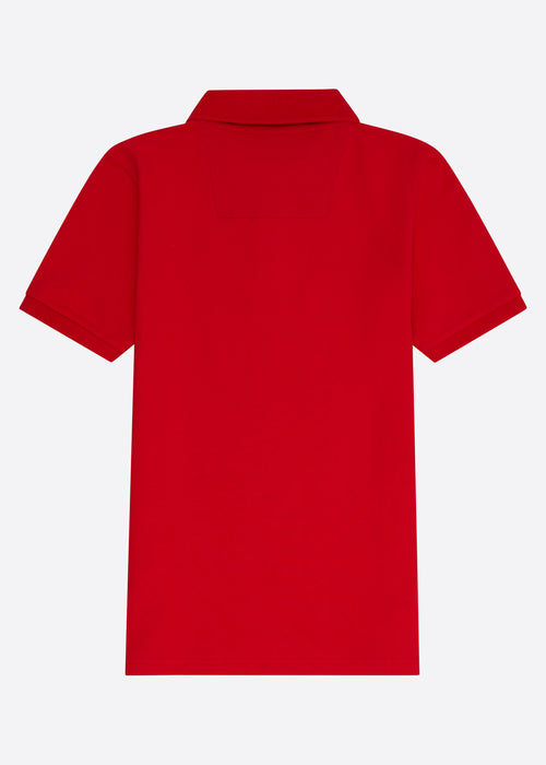 Nautica Hopper Polo Shirt Junior - True Red - Back