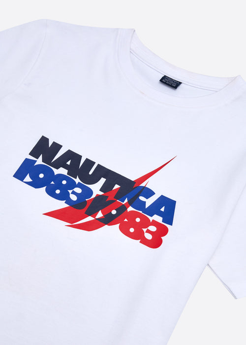 Nautica Nixon T-Shirt Junior - White - Detail