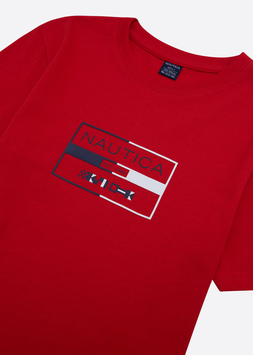 Nautica Alver T-Shirt Junior - True Red - Detail