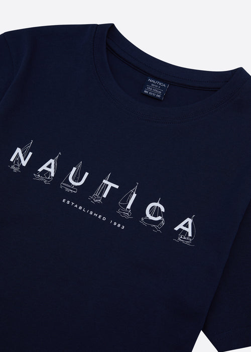 Nautica Kayden T-Shirt Junior - Dark Navy - Detail