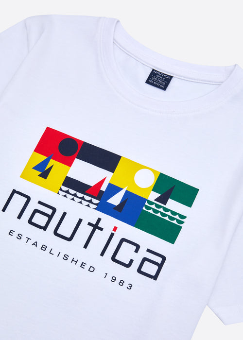 Nautica Luke T-Shirt Junior - White - Detail