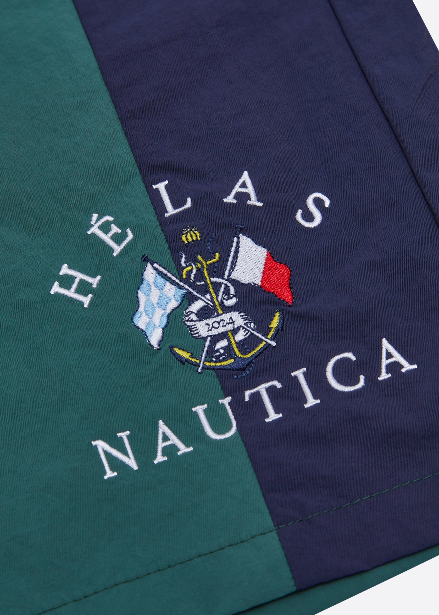Nautica x Helas Yannick 8.5" Swim Short - Moss Green - Detail