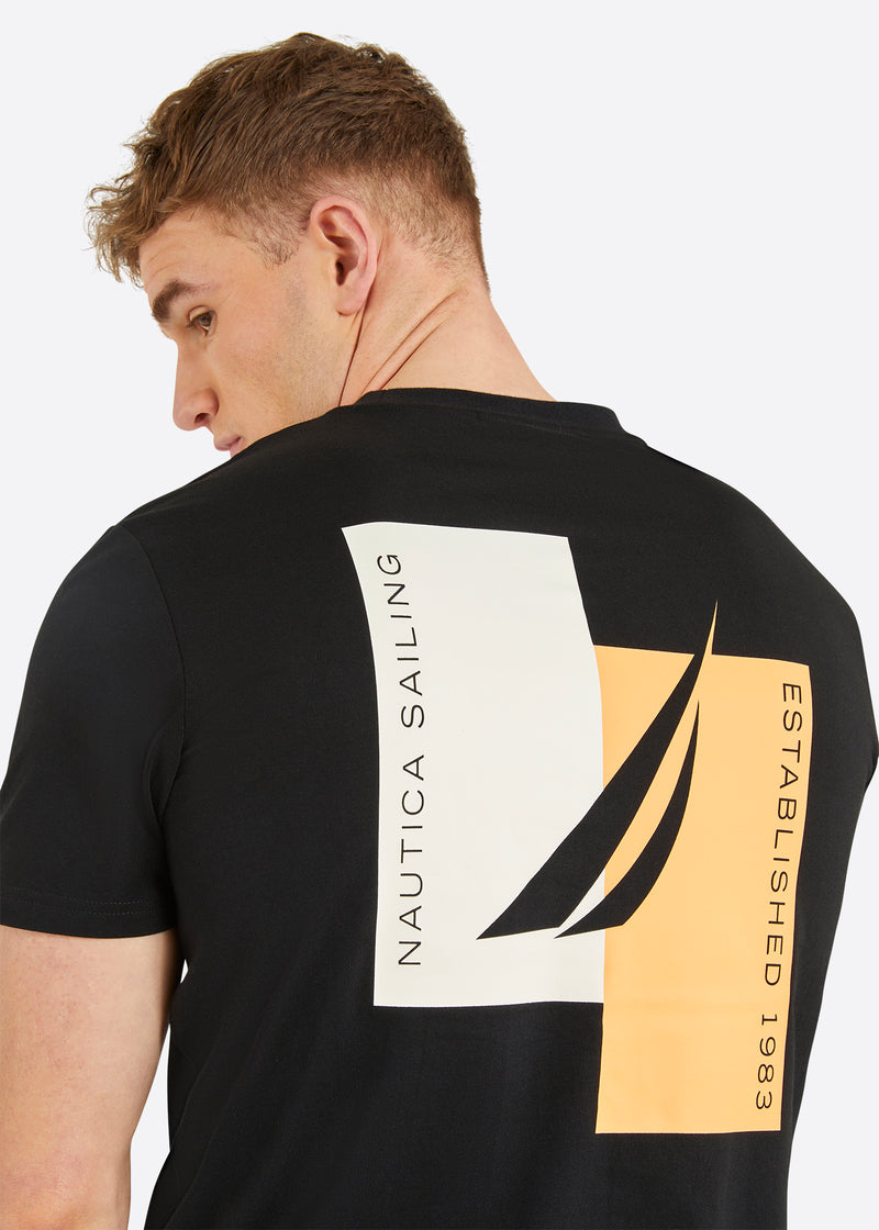Nautica Niagara T-Shirt - Black - Detail