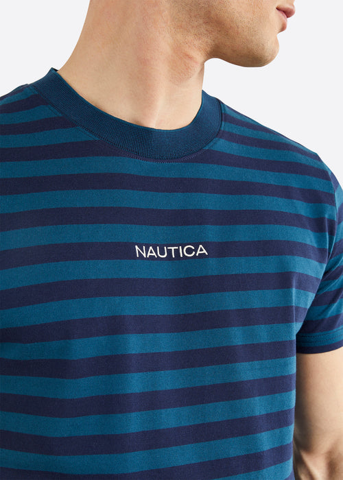 Nautica Stratford T-Shirt - Teal - Detail