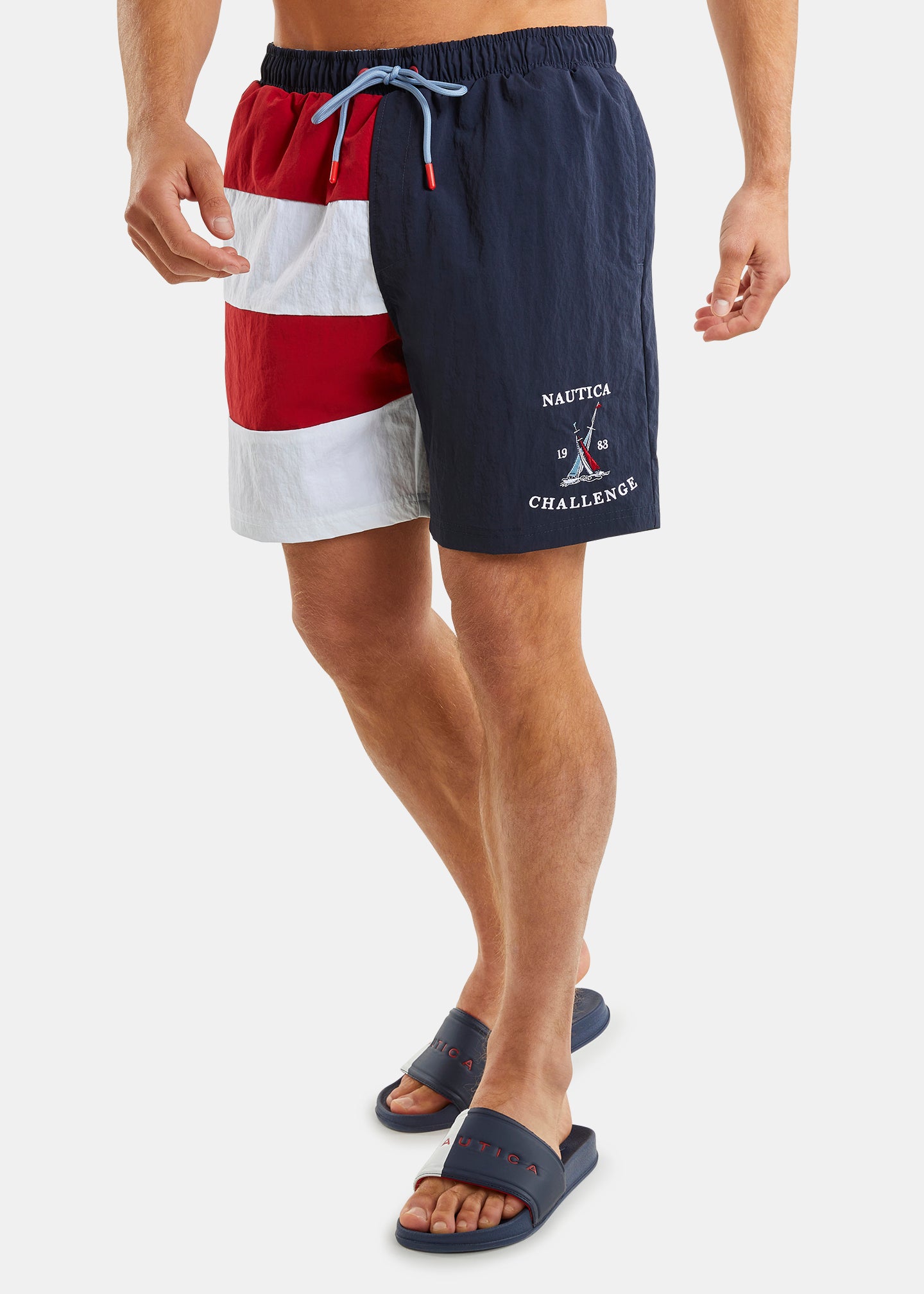 Nautica Kansas 6" Swim Short - Crimson - Front