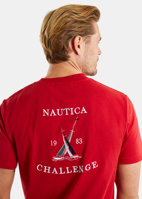 Nautica Manitoba T-Shirt - Crimson - Detail