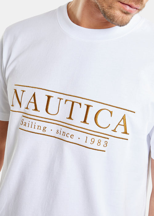 Nautica Tennesse T-Shirt - White - Detail