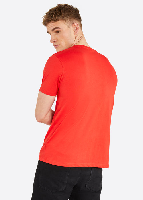Nautica Cade T-Shirt - True Red - Back