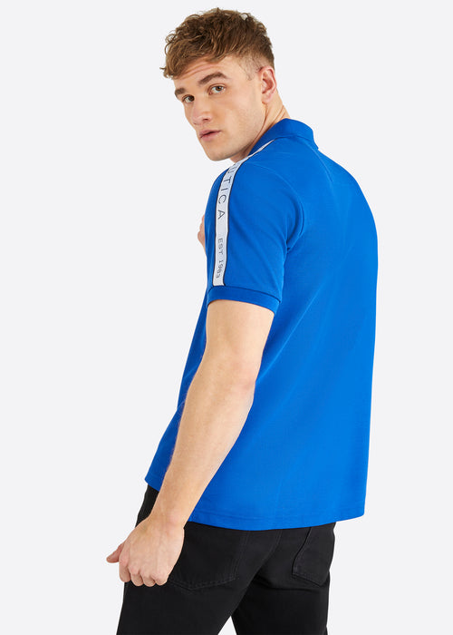 Nautica Connolly Polo Shirt - Cobalt - Back