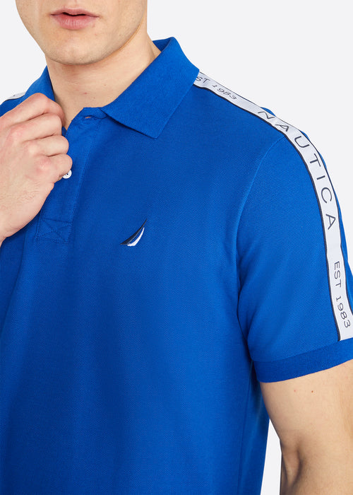 Nautica Connolly Polo Shirt - Cobalt - Detail