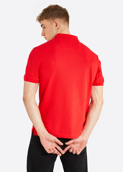 Nautica Connolly Polo Shirt - True Red - Back