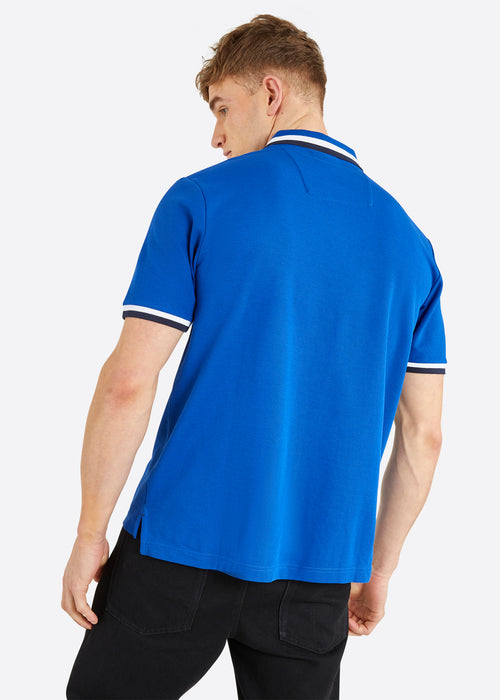 Nautica Elm Polo Shirt - Cobalt - Back