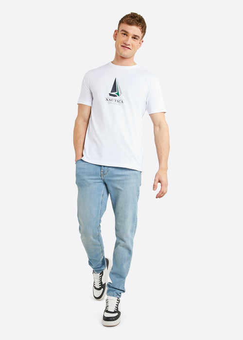 Nautica Evander T-Shirt - White - Full Body